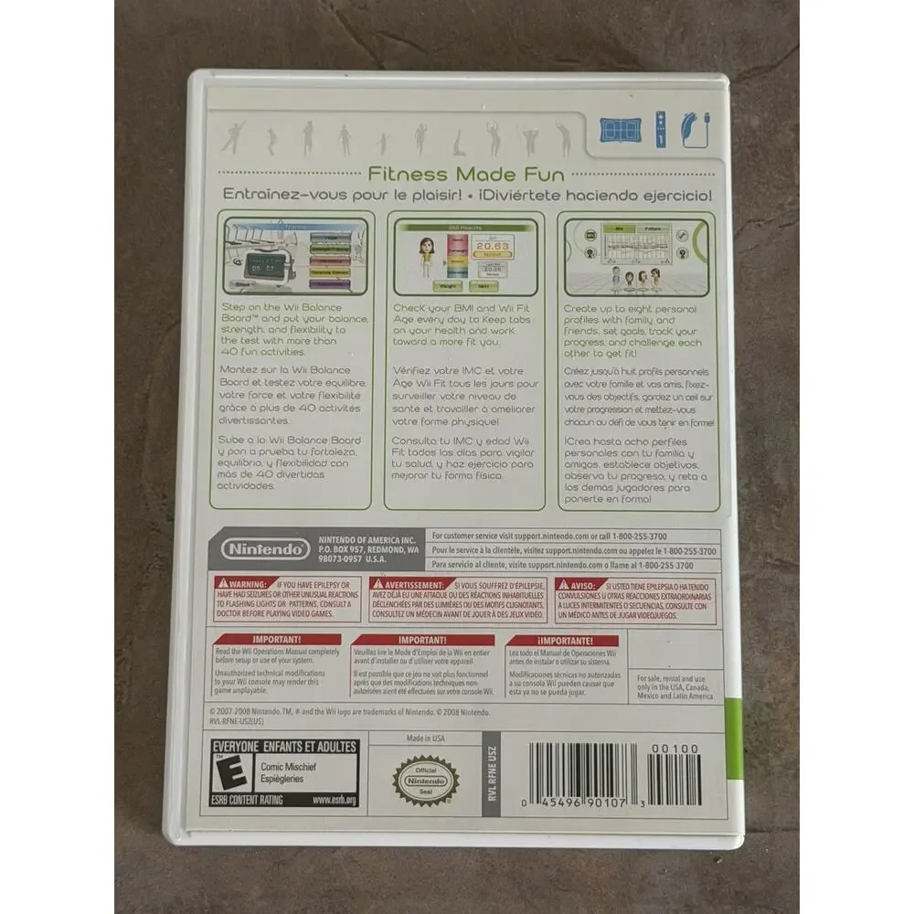 Nintendo Wii Fit Balance Board with Wii Fit Game and Box